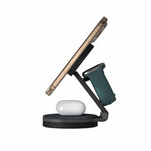 画像をギャラリービューアに読み込む, Mag 360 Qi2 対応 3 in 1 ターンテーブル式ワイヤレス充電器 (デュアル 15W タイプ)