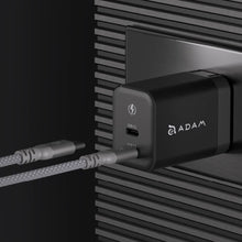 画像をギャラリービューアに読み込む, OMNIA X45C 45W 窒化ガリウム GaN 2ポートミニ急速充電器+PeAk II USB-C to Lightning Cable C120B メタリカルメッシュケーブル