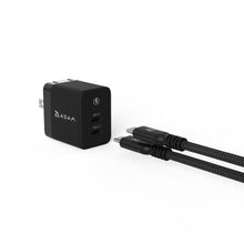 画像をギャラリービューアに読み込む, 【新製品登場】OMNIA X35C - 35W 窒化ガリウム GaN スマートシャント極小型2ポート急速充電器 + PeAk II USB-C to Lightning Cable C120B メタリカルメッシュケーブル(1.2M)