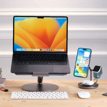 画像をギャラリービューアに読み込む, 【新製品登場】Mac 360 - アルミ合金製 回転・折り畳み式ノートPCスタンド + OMNIA Pro 130 130W 4ポートトラベル万能スピード充電アダプター