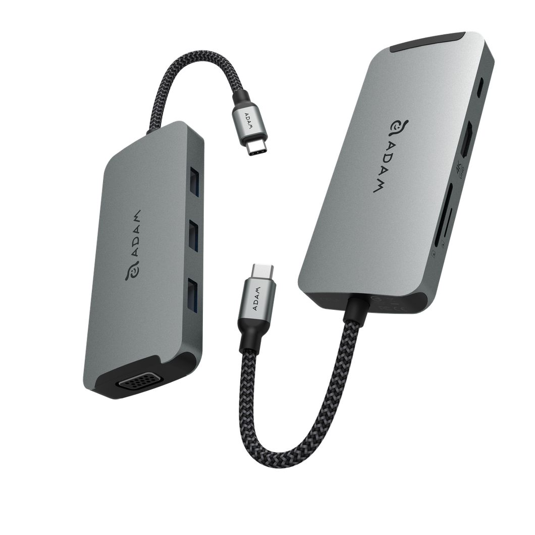 CASA Hub A08 USB-C 8 in 1 多機能アダプタ グレー